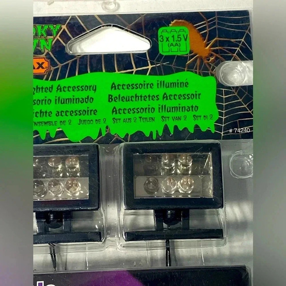 🟣 Lemax - Spooky Town - Purple / Violet Lights / Lighted Accessory - BNIB - Picture 2 of 5